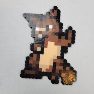 Brown Cat Swatting (Zelda Minish Cap) Perler Bead Pixel Art